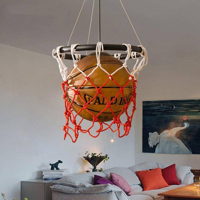 Vintage Luminaria Basketball Pendant Hanging Lamp - Image 2