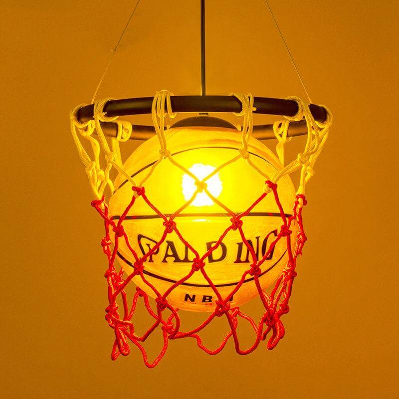 Vintage Luminaria Basketball Pendant Hanging Lamp - Image 3