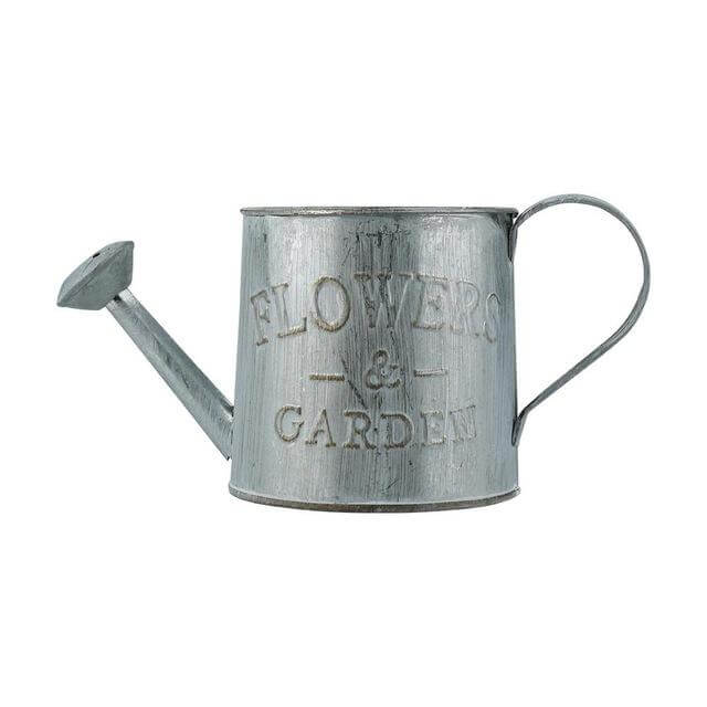 Vintage Mini Kettle Flowers Iron Bucket Vase - Image 2