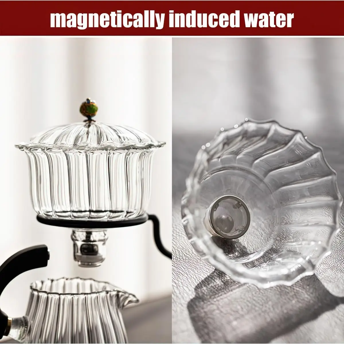 Vintage Pumpkin-Inspired Glass Tea Set - Image 7