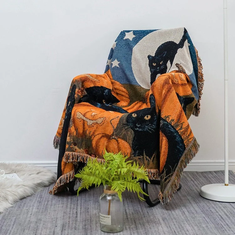 Vintage Pumpkin Sofa Cover Blanket - Image 2