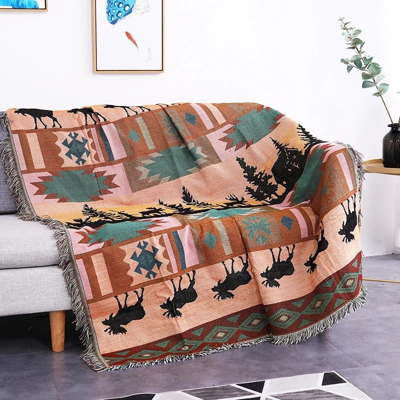 Vintage Pumpkin Sofa Cover Blanket - Image 8
