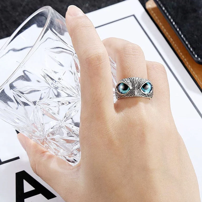 Vintage Punk Owl Ring - Image 2