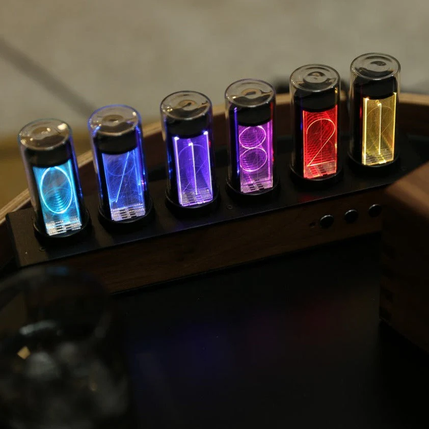 Vintage RGB Digital Tube Table Clock - Image 2