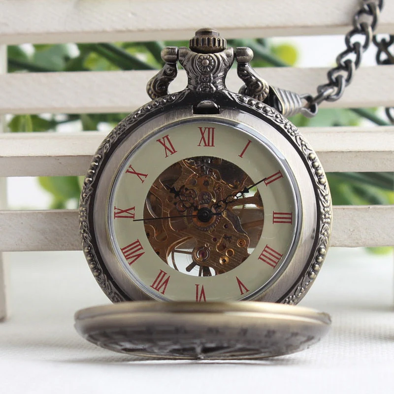 Vintage Roman Mechanical Pocket Watch - Image 2