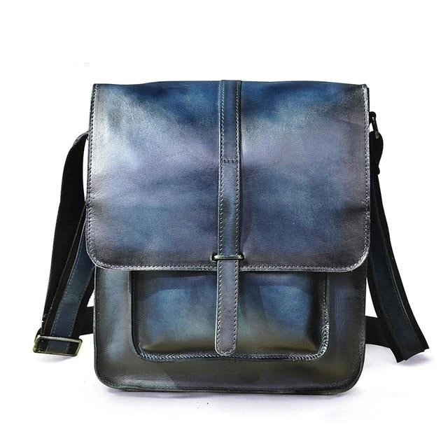 Vintage Stylish Leather Casual Messenger Bag - Image 8