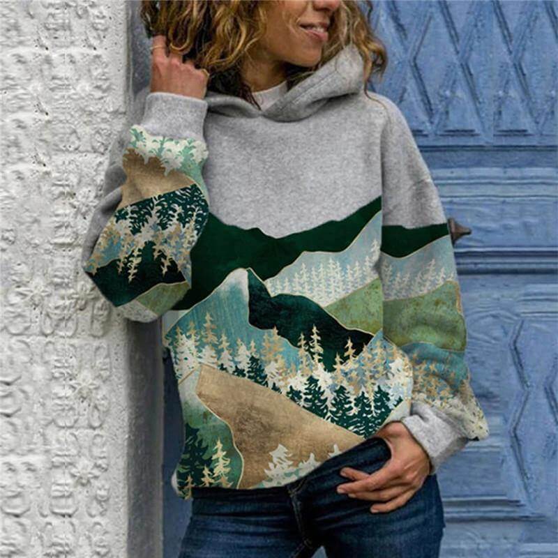 Vintage Stylish Mountain Hoodie - Image 6