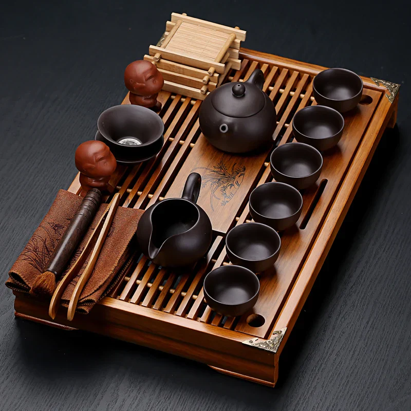 Vintage Time Chinese Style Tea Tray Set - Image 3