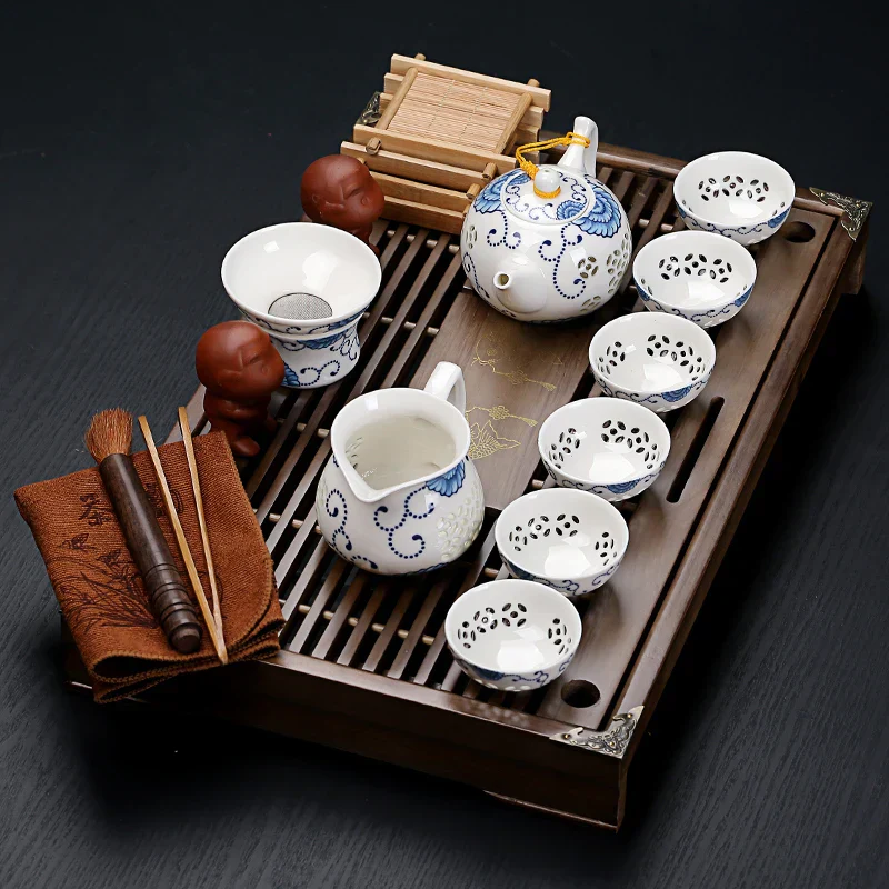 Vintage Time Chinese Style Tea Tray Set - Image 4