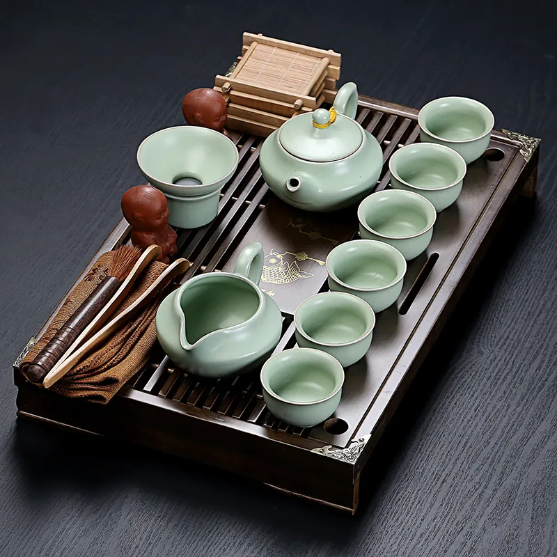 Vintage Time Chinese Style Tea Tray Set - Image 5