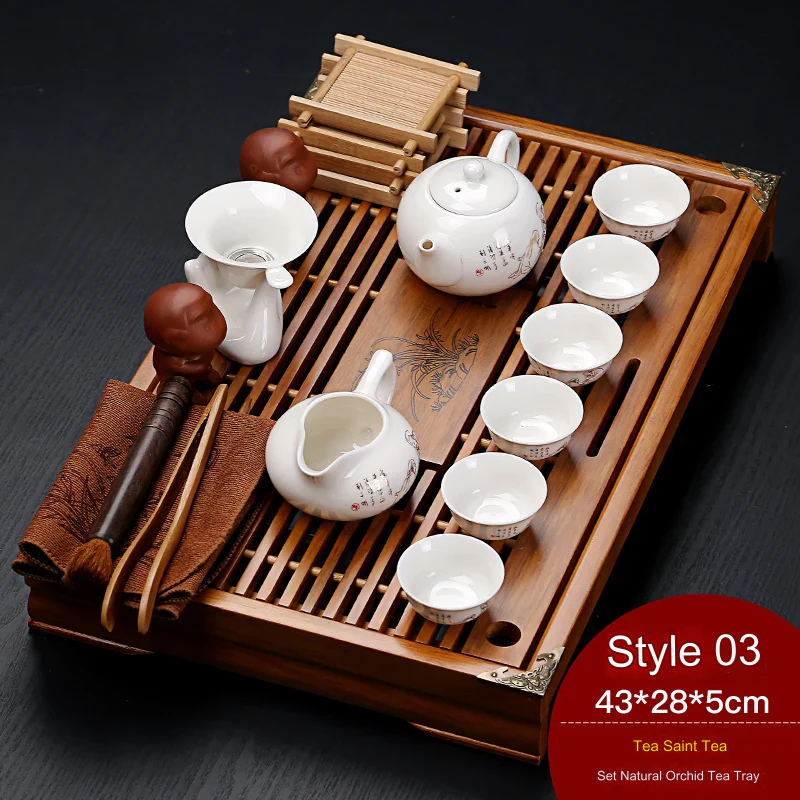 Vintage Time Chinese Style Tea Tray Set - Image 8