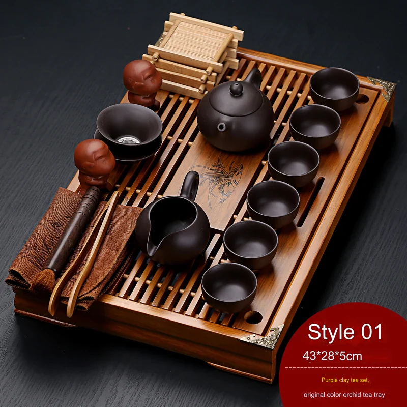 Vintage Time Chinese Style Tea Tray Set - Image 9