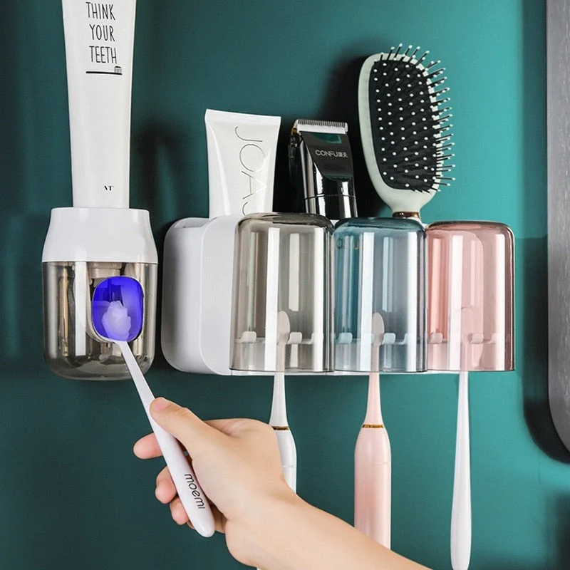 Wall-Hanging Mouthwash Cup Toothbrush Holder - Image 7