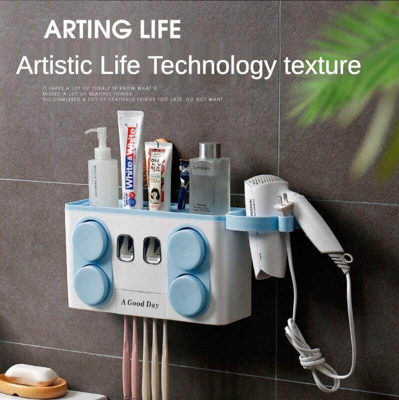 Wall Mount Multifunctional Bathroom Storage Rack - Image 3