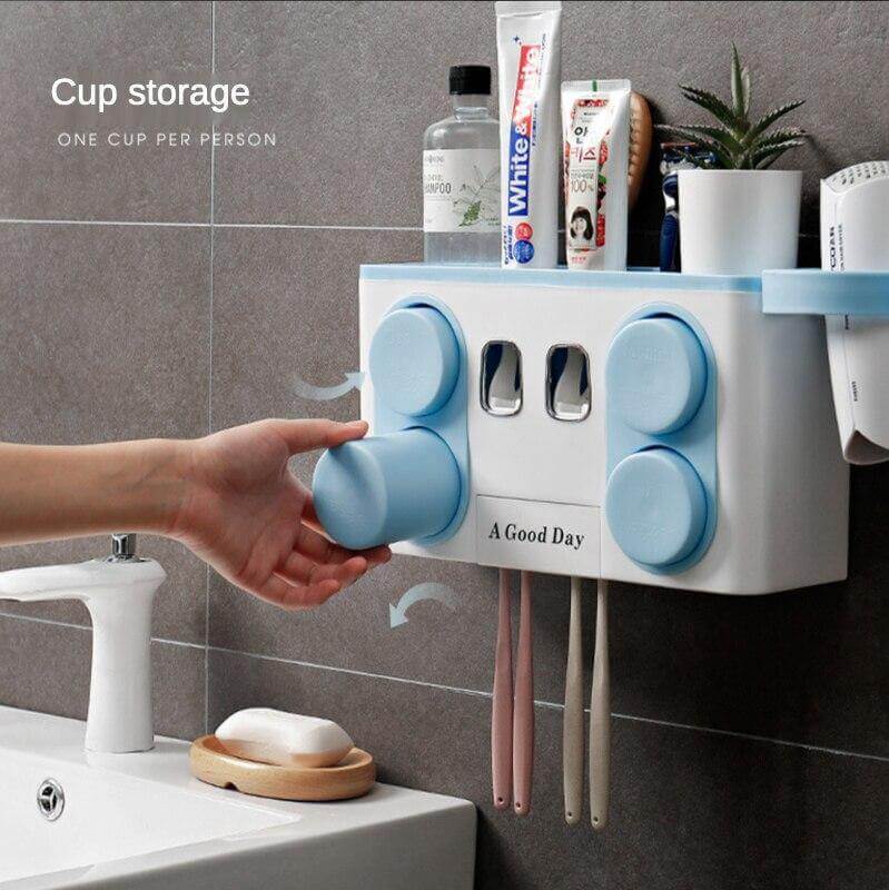 Wall Mount Multifunctional Bathroom Storage Rack - Image 4