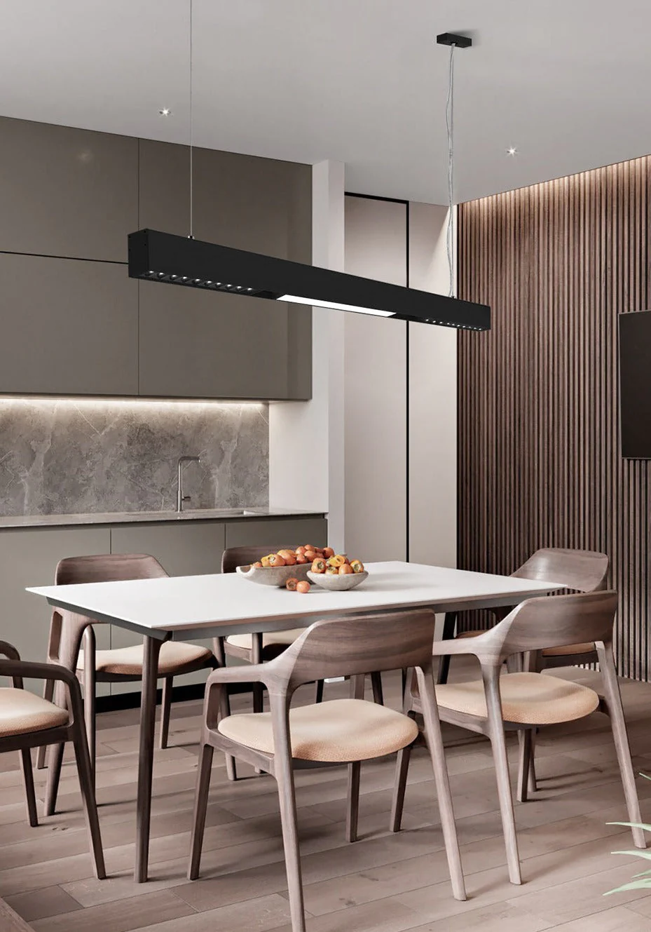 Wall-Mounted Black Continuous Magnetic Track System Light - Image 10