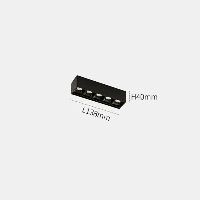 Wall-Mounted Black Continuous Magnetic Track System Light - Image 16