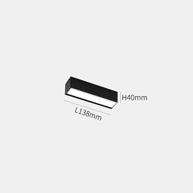 Wall-Mounted Black Continuous Magnetic Track System Light - Image 28