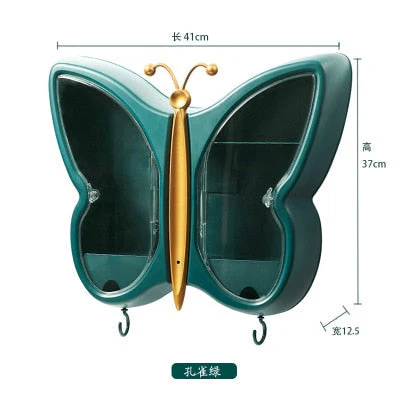Wall-Mounted Butterfly Bathroom Makeup Organizer - Image 6