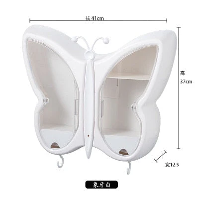Wall-Mounted Butterfly Bathroom Makeup Organizer - Image 9