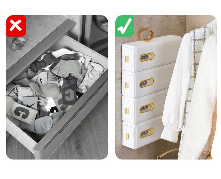 Wall-Mounted Cabinet Cloth Organizer Drawer - Image 7