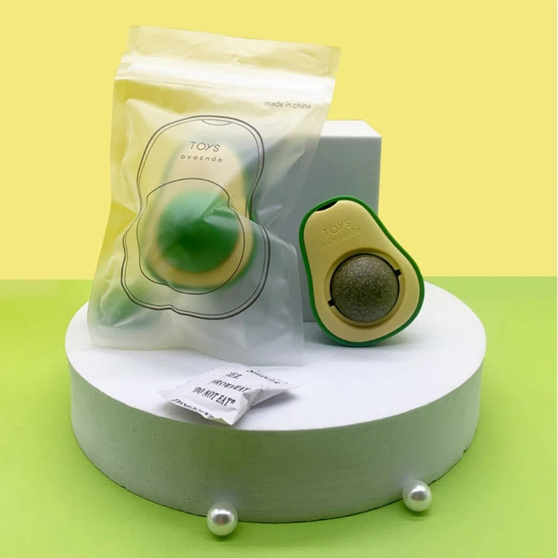 Wall-Mounted Cat Avocado Toy Ball - Image 3