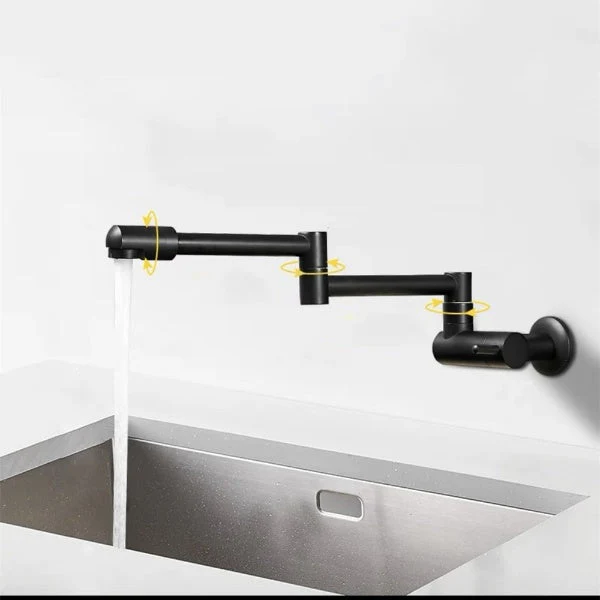 Wall-Mounted Folding Chrome Pot Filler Faucet - Image 10