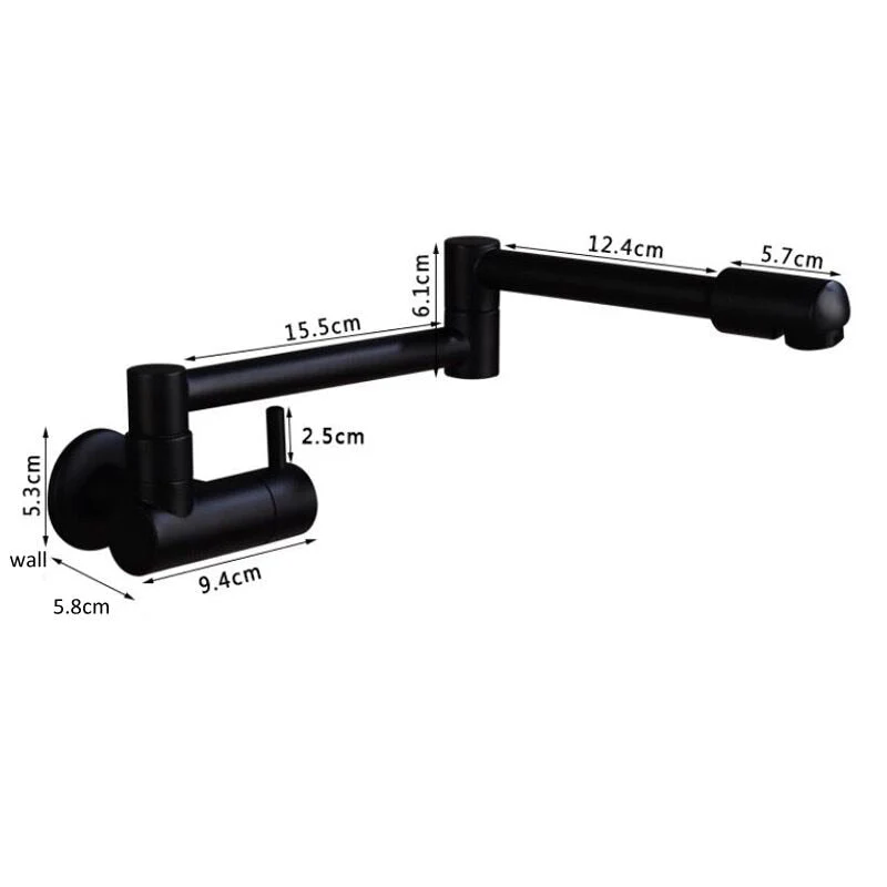 Wall-Mounted Folding Chrome Pot Filler Faucet - Image 12