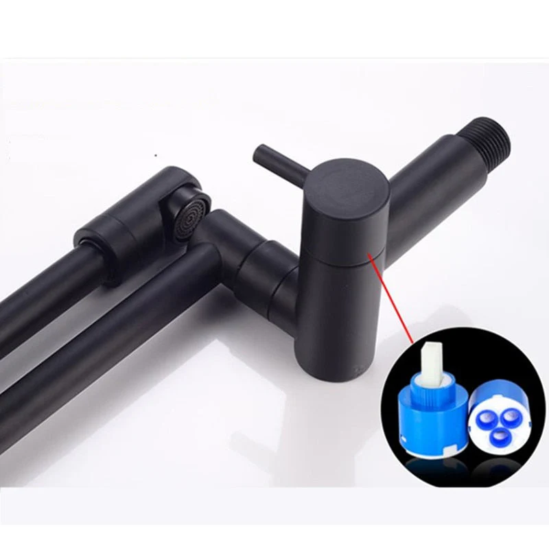 Wall-Mounted Folding Chrome Pot Filler Faucet - Image 4