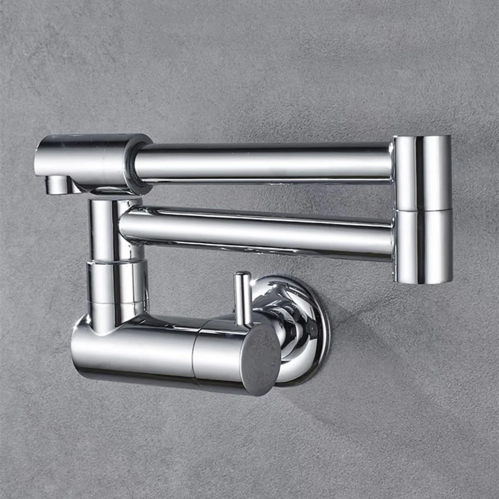 Wall-Mounted Folding Chrome Pot Filler Faucet - Image 7