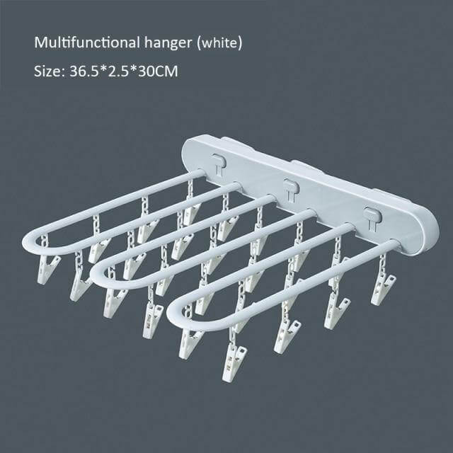Wall-Mounted Folding Easy Drying Sock Hanger Rack - Image 4