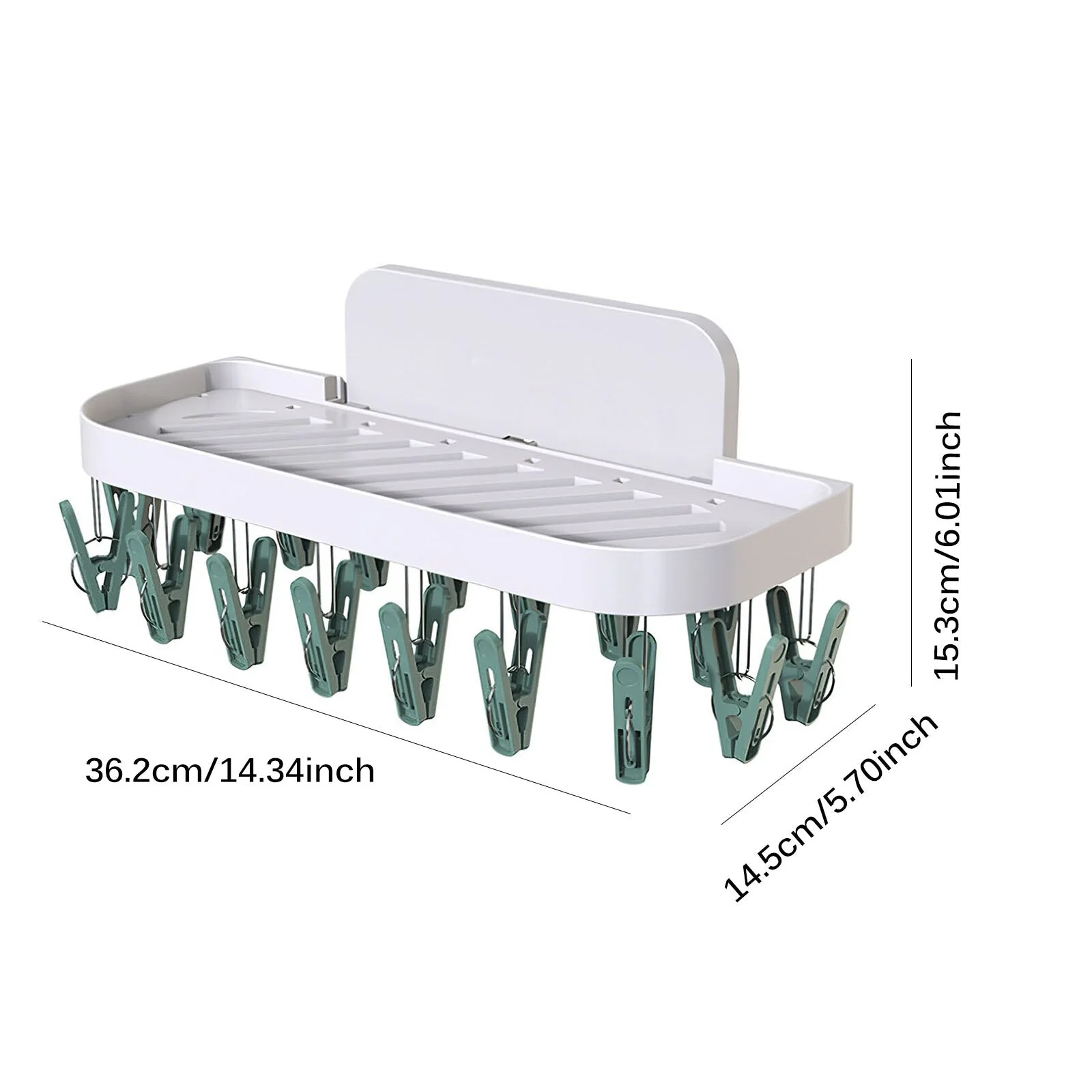 Wall-Mounted Hooks Bathroom Drying Rack - Image 5