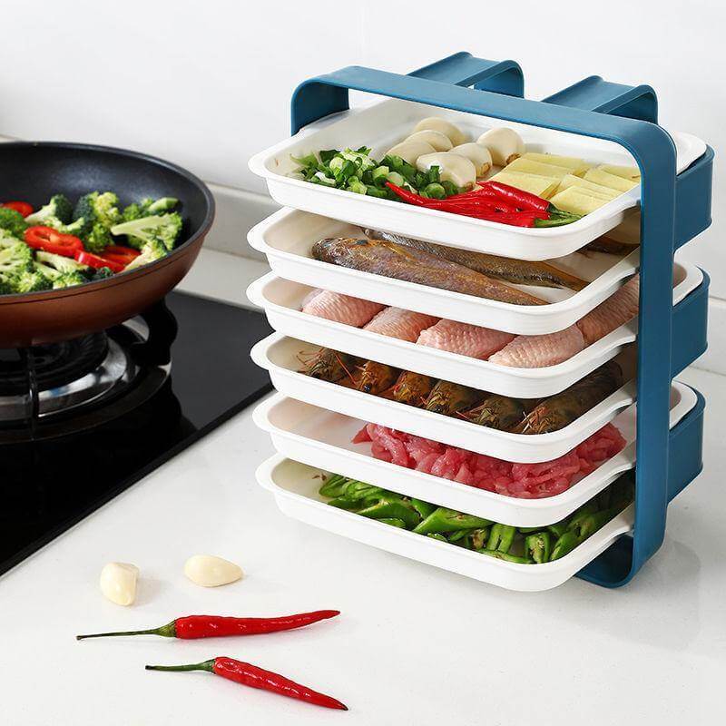 Wall-Mounted Multi Layer Kitchen Food Cooking Organizer - Image 9