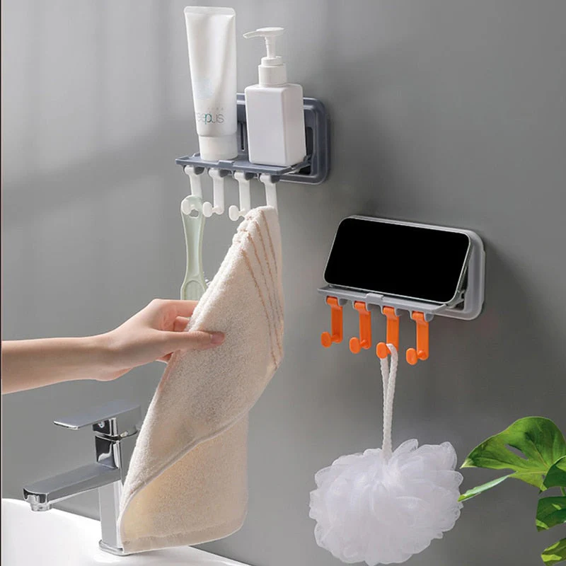 Wall-Mounted Phone Holder Kitchen Organizer Rack - Image 4