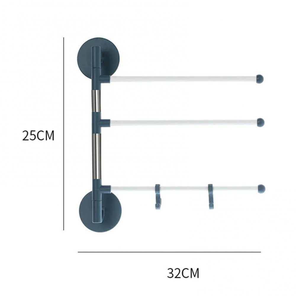 Wall-Mounted Rotating Multi-Layer Towel Rack - Image 6
