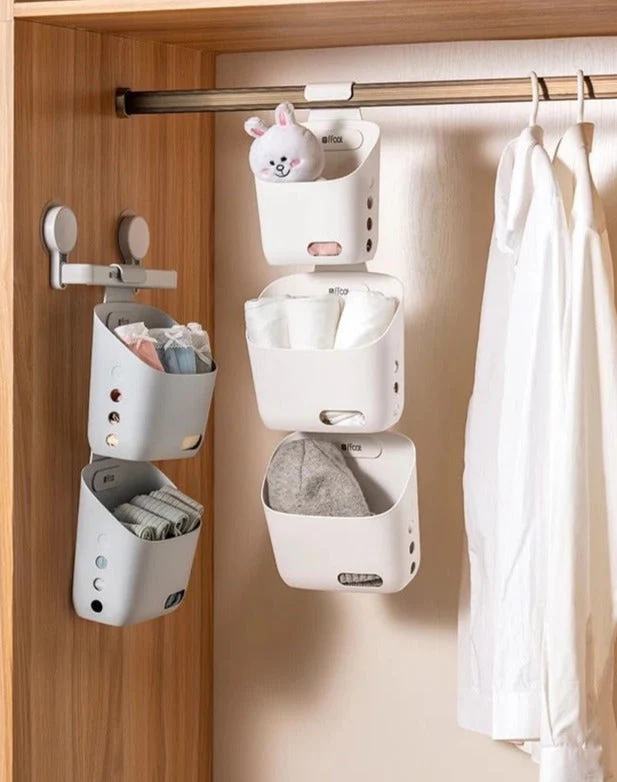Wall-Mounted Simple Hanging Stackable Storage Basket - Image 6