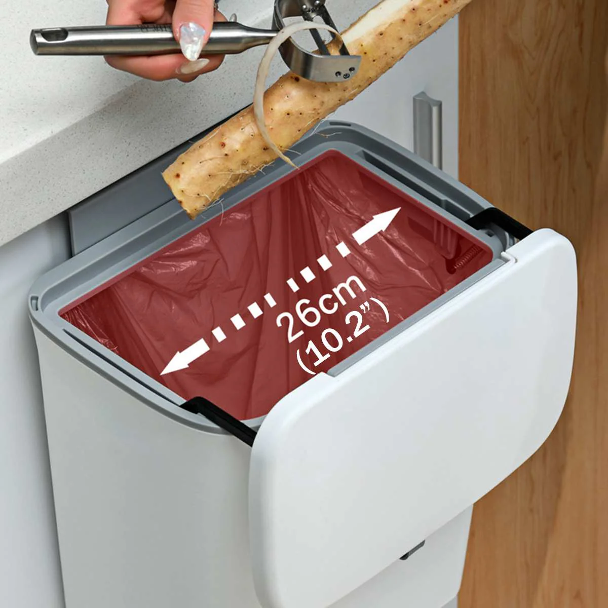 Wall-Mounted Smart Lid Trash Can - Image 2