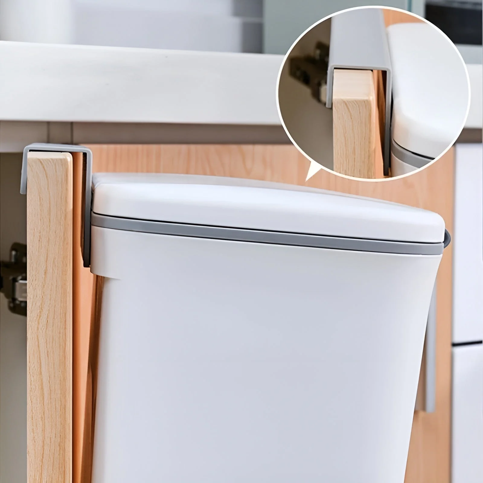 Wall-Mounted Smart Lid Trash Can - Image 4
