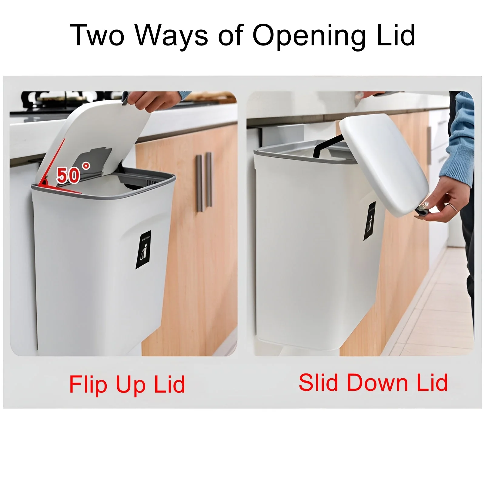 Wall-Mounted Smart Lid Trash Can - Image 6