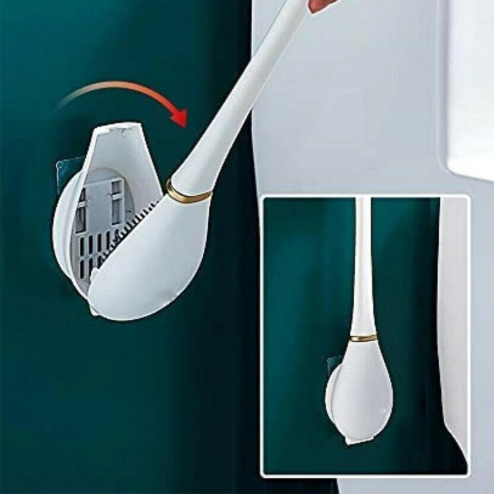 Wall Mounted Soft Silicone Toilet Brush - Image 2