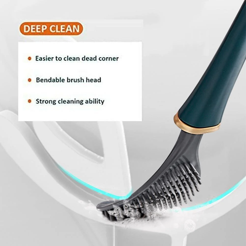 Wall Mounted Soft Silicone Toilet Brush - Image 6