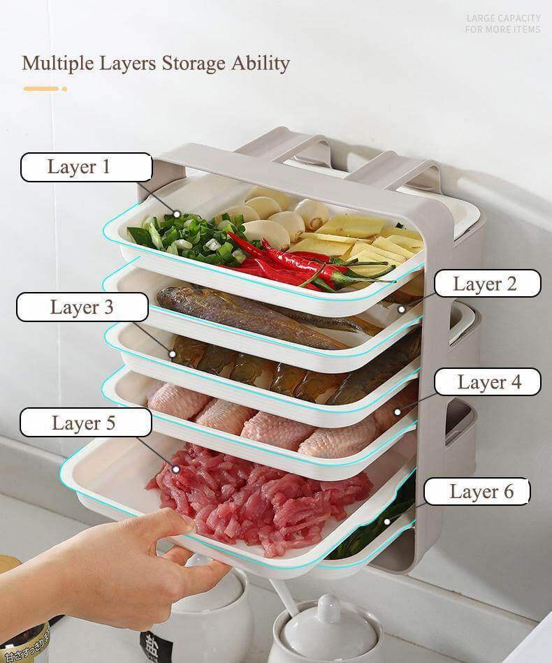 Wall-Mounted Space Saving Kitchen Organizer - Image 22