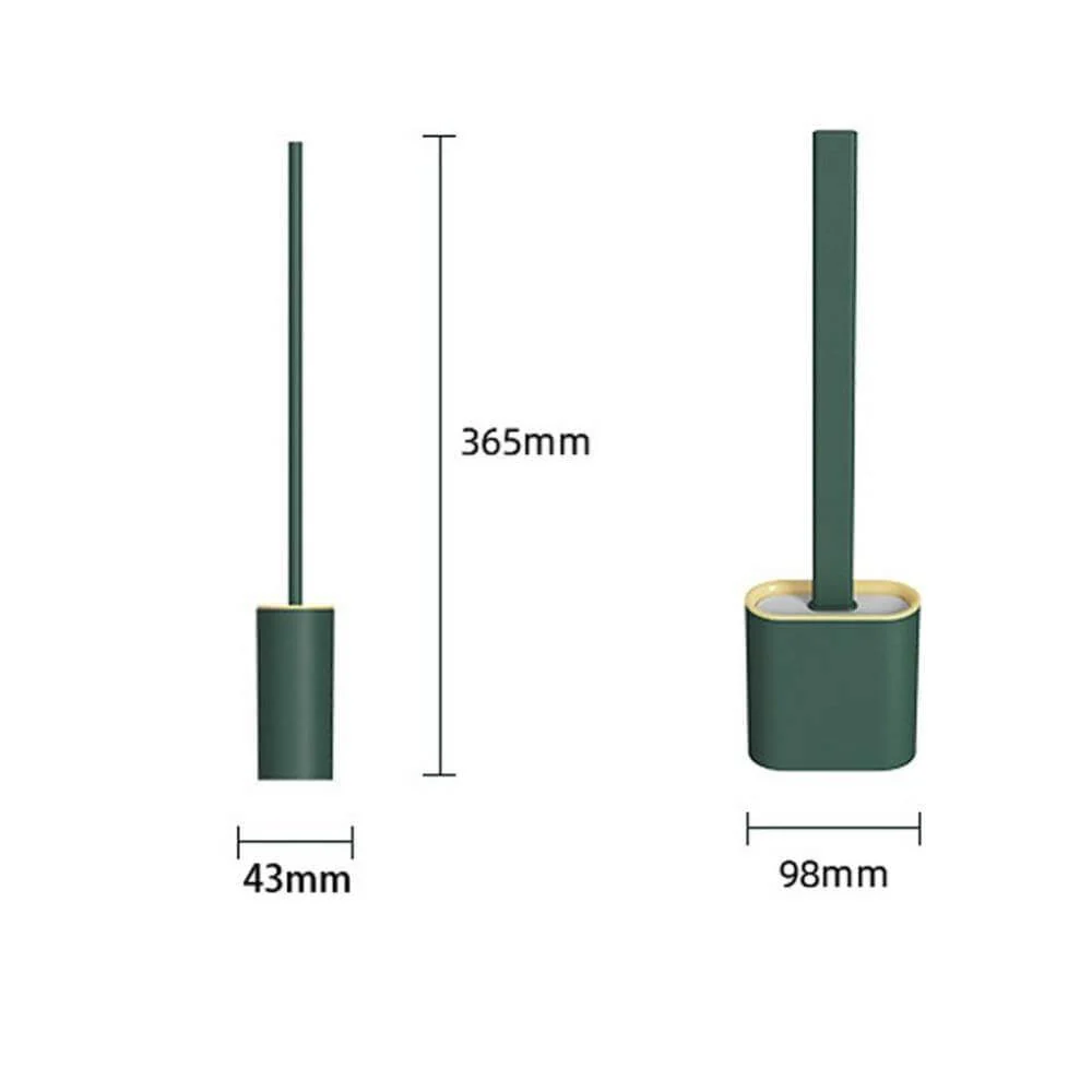 Wall Mounted Spotless Silicone Toilet Brush With Holder - Image 3