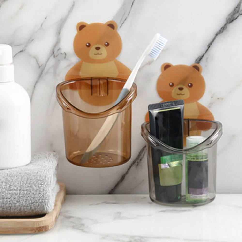 Wall-Mounted Sticky Bear Toothbrush Holder - Image 6