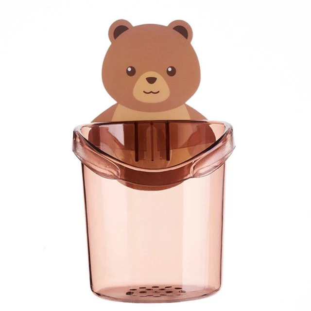 Wall-Mounted Sticky Bear Toothbrush Holder - Image 9
