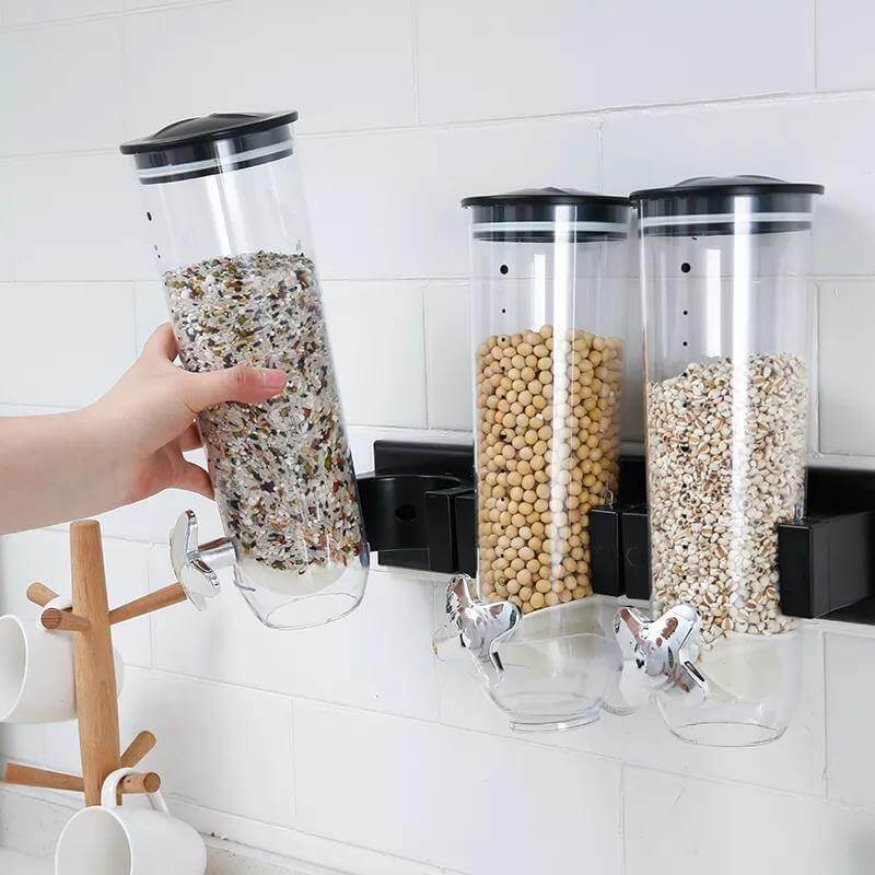 Wall-Mounted Transparent Cereal Dispenser - Image 2