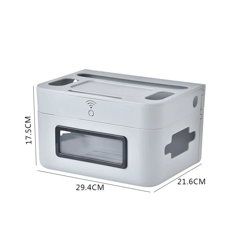 Wall-Mounted Wifi Cable Socket Storage Organizer Box - Image 5