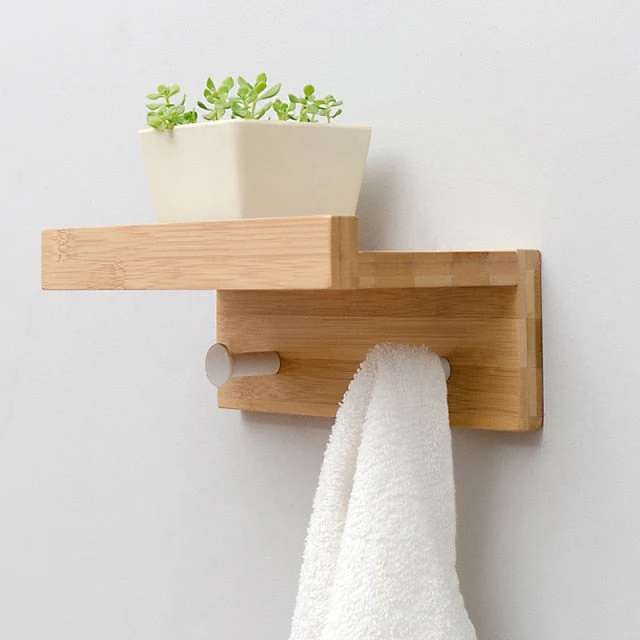Wall Mounted Wooden Simple Shelf Rack - Image 5