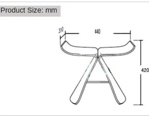 Walnut High Quality Butterfly Stool - Image 5