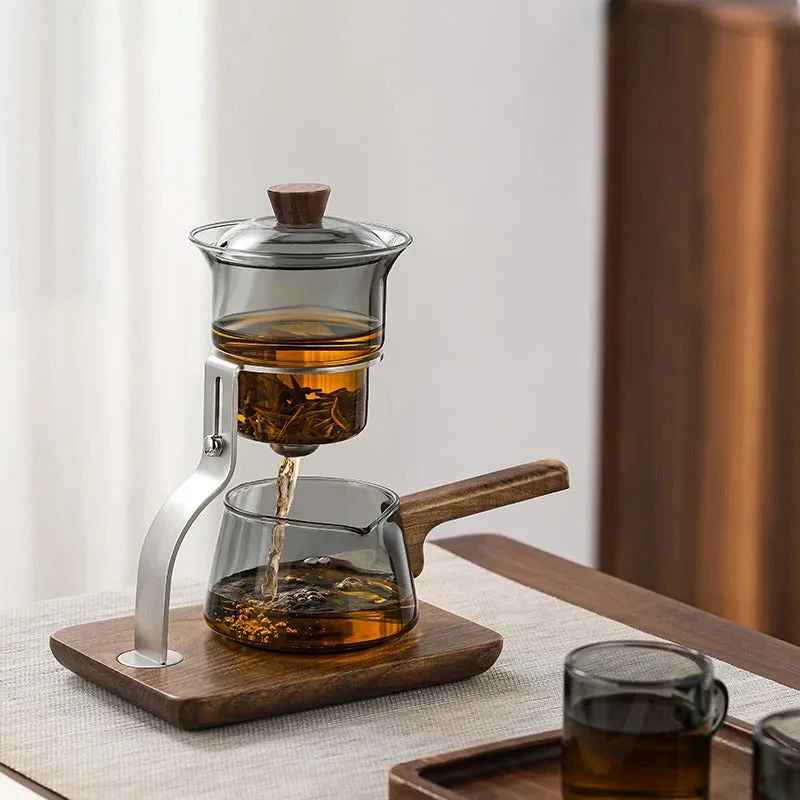 Walnut Signature One-Key Glass Tea Set - Image 6
